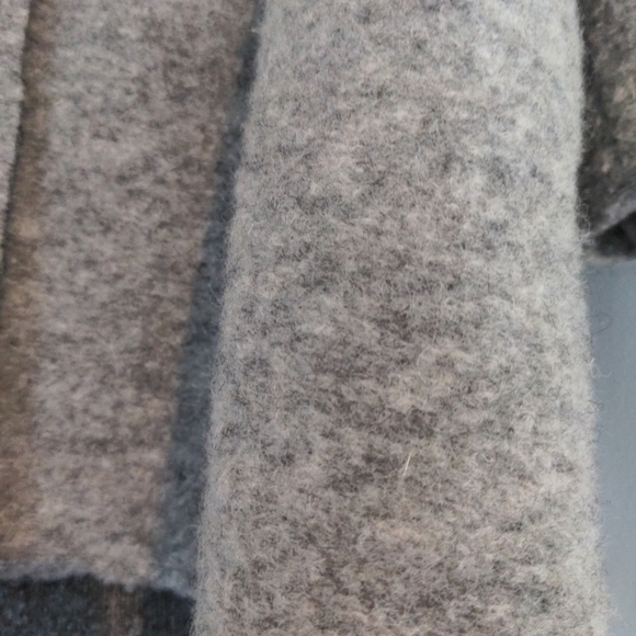 Marisa & Marie Car Coat Wool Blend Brushed Woven Grey Made In Italy Small - Picture 10 of 10